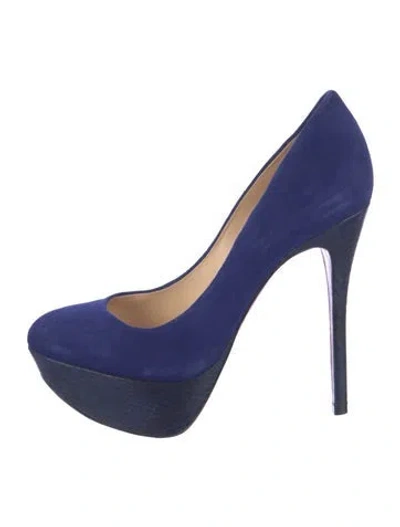 Pre-owned Alexandre Birman Suede Pumps In Blue