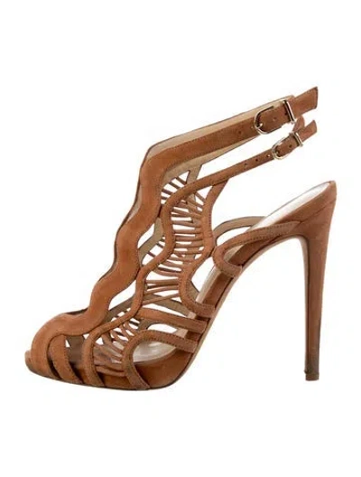 Pre-owned Alexandre Birman Suede Pumps In Orange