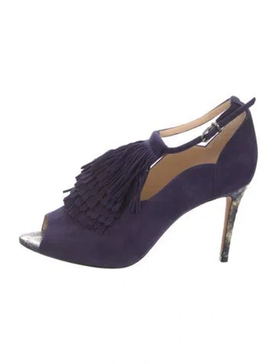 Pre-owned Alexandre Birman Suede Pumps In Purple