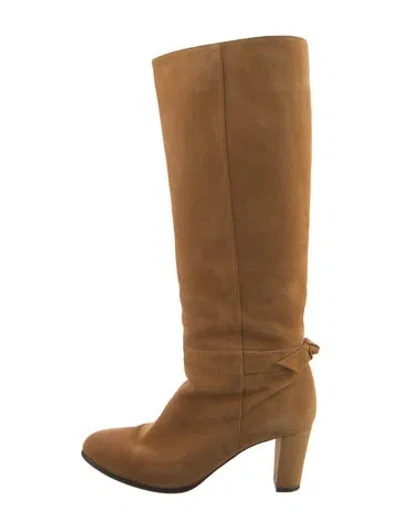 Pre-owned Alexandre Birman Suede Riding Boots In Brown