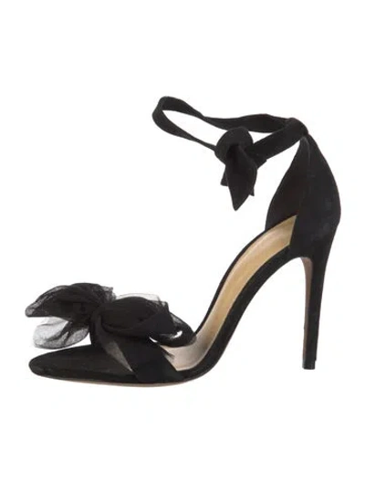 Pre-owned Alexandre Birman Suede Sandals In Black