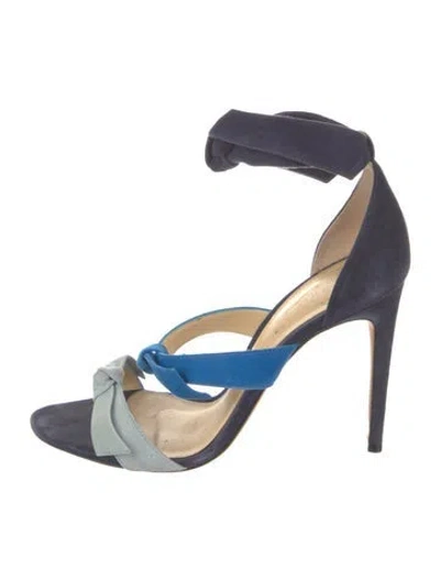 Pre-owned Alexandre Birman Suede Sandals In Blue