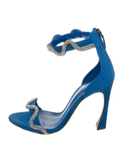 Pre-owned Alexandre Birman Suede Sandals In Blue