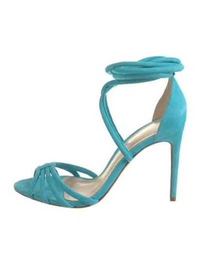 Pre-owned Alexandre Birman Suede Sandals In Blue