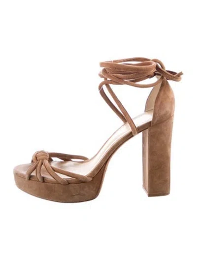 Pre-owned Alexandre Birman Suede Sandals In Brown