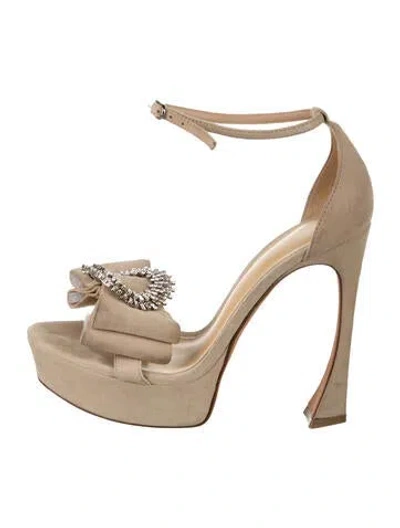 Pre-owned Alexandre Birman Suede Sandals In Gold