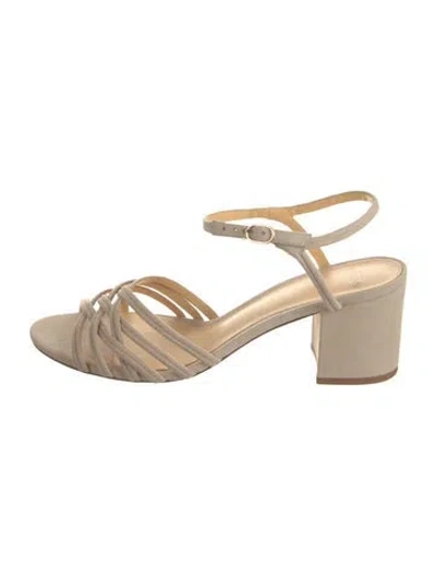 Pre-owned Alexandre Birman Suede Sandals In Neutral