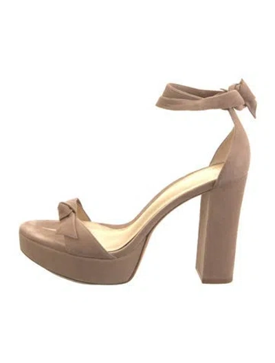 Pre-owned Alexandre Birman Suede Sandals In Neutral