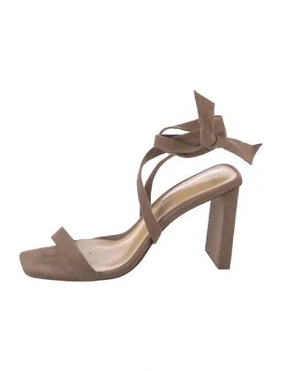 Pre-owned Alexandre Birman Suede Sandals In Neutral