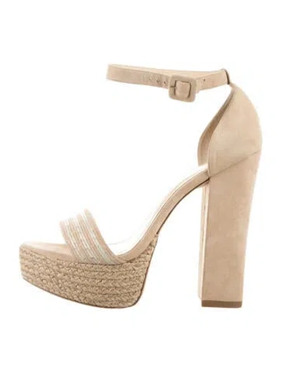 Pre-owned Alexandre Birman Suede Sandals In Neutrals