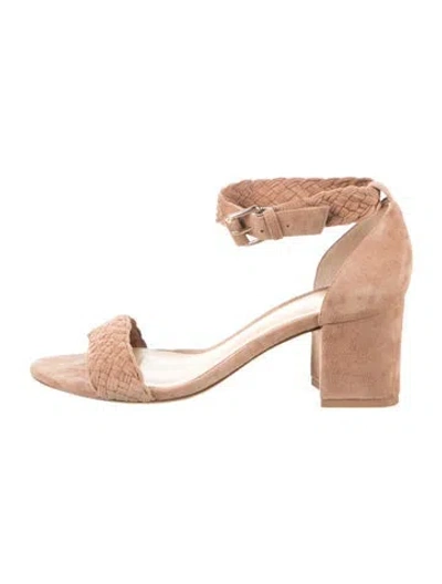 Pre-owned Alexandre Birman Suede Sandals In Neutrals