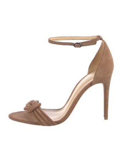 Pre-owned Alexandre Birman Suede Sandals In Neutrals