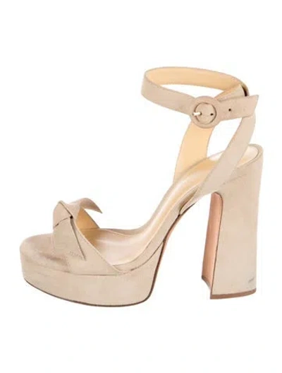 Pre-owned Alexandre Birman Suede Sandals In Neutrals