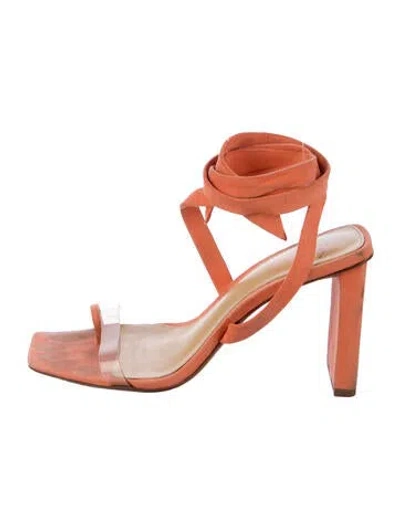 Pre-owned Alexandre Birman Suede Sandals In Orange