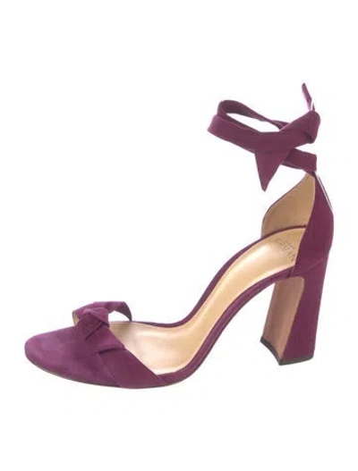 Pre-owned Alexandre Birman Suede Sandals In Purple