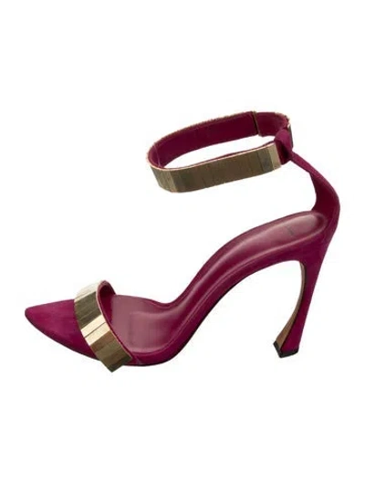 Pre-owned Alexandre Birman Suede Sandals In Purple