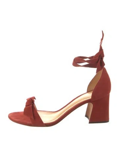 Pre-owned Alexandre Birman Suede Sandals In Red