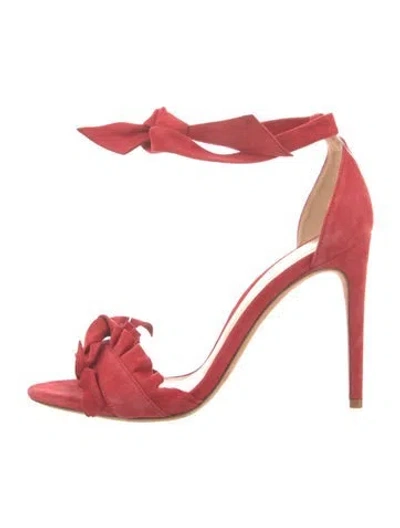 Pre-owned Alexandre Birman Suede Sandals In Red