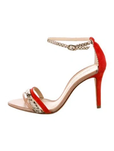 Pre-owned Alexandre Birman Suede Sandals In Red