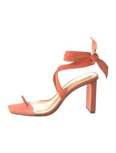 Pre-owned Alexandre Birman Suede Sandals W/ Tags In Orange