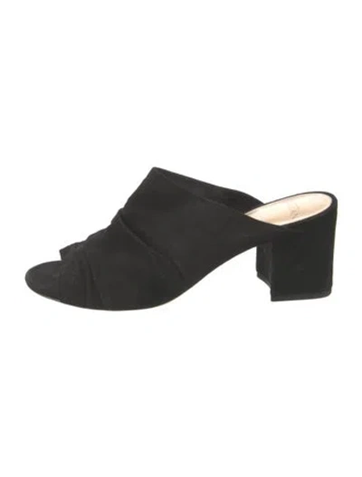 Pre-owned Alexandre Birman Suede Slides In Black