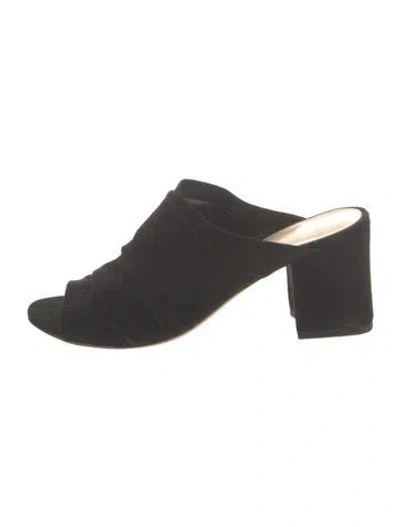 Pre-owned Alexandre Birman Suede Slides In Black
