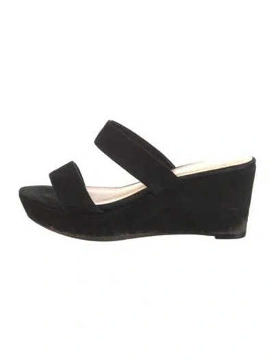 Pre-owned Alexandre Birman Suede Slides In Black