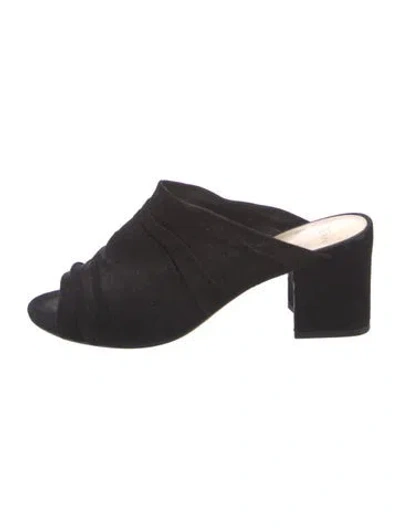 Pre-owned Alexandre Birman Suede Slides In Black