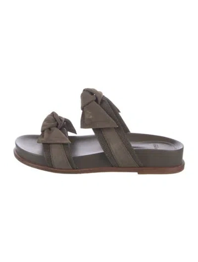 Pre-owned Alexandre Birman Suede Slides In Brown