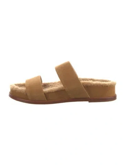 Pre-owned Alexandre Birman Suede Slides In Brown
