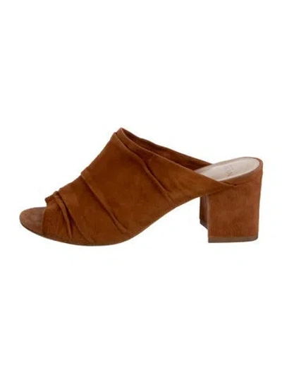 Pre-owned Alexandre Birman Suede Slides In Brown