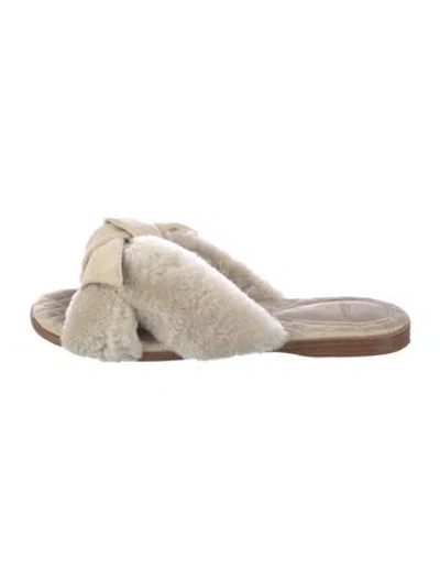 Pre-owned Alexandre Birman Suede Slides In Neutral