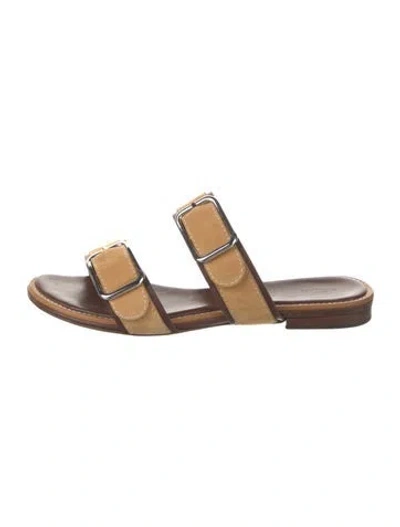 Pre-owned Alexandre Birman Suede Slides In Neutral