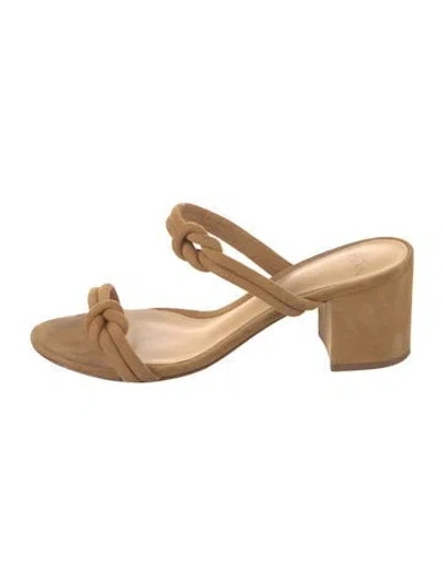 Pre-owned Alexandre Birman Suede Slides In Neutral