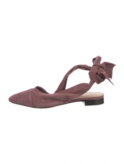 Pre-owned Alexandre Birman Suede Slingback Flats In Purple