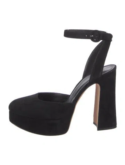 Pre-owned Alexandre Birman Suede Slingback Pumps In Black