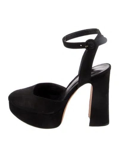 Pre-owned Alexandre Birman Suede Slingback Pumps In Black