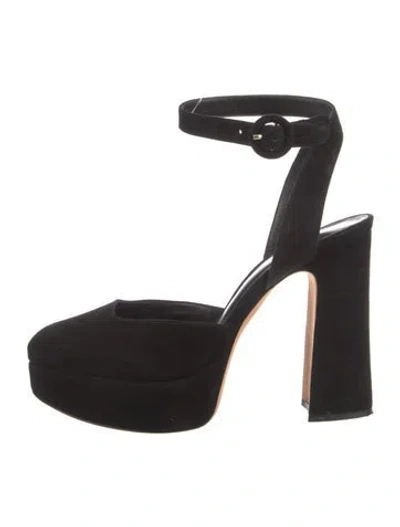 Pre-owned Alexandre Birman Suede Slingback Pumps In Black