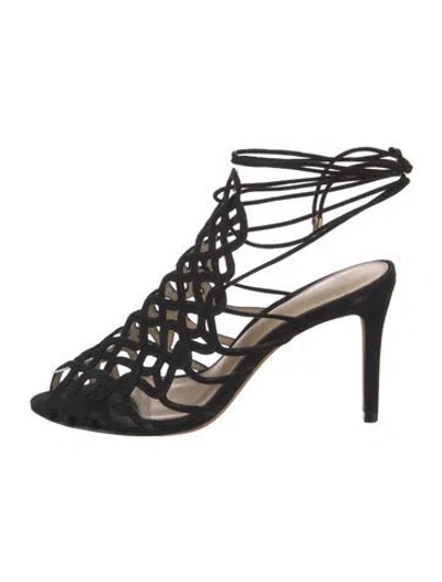 Pre-owned Alexandre Birman Suede Slingback Pumps In Black