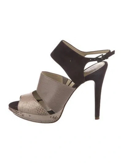 Pre-owned Alexandre Birman Suede Slingback Sandals In Pink