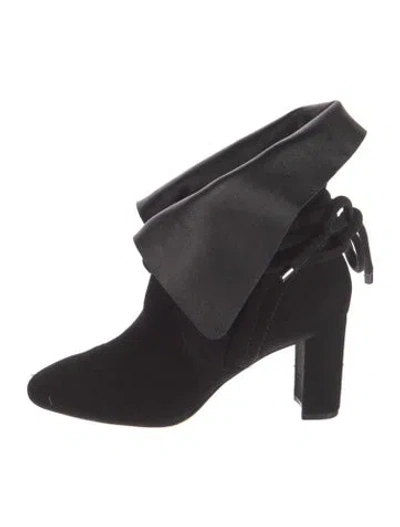 Pre-owned Alexandre Birman Suede Slouch Boots In Black