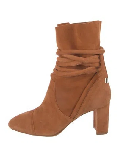 Pre-owned Alexandre Birman Suede Slouch Boots In Brown