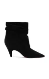Alexandre Birman Tati Scrunched Suede Ankle Boots