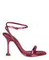 Alexandre Birman Teresa 100 Leather Sandal In Red