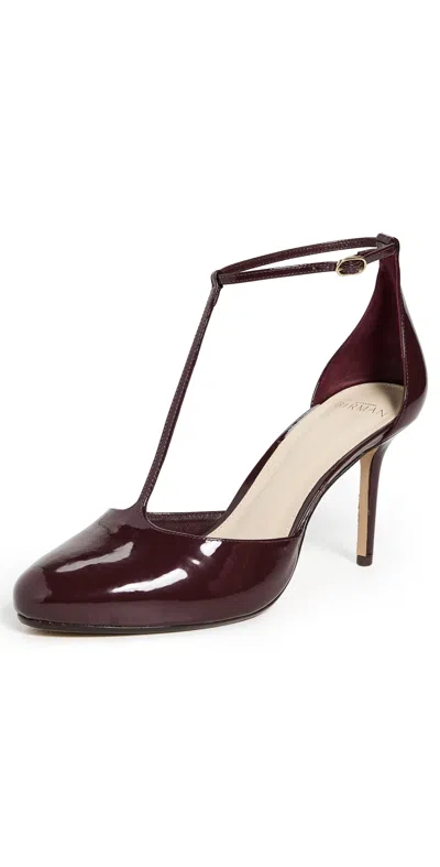 Alexandre Birman Thay Heels 85mm Cherry Lacquer In Burgundy