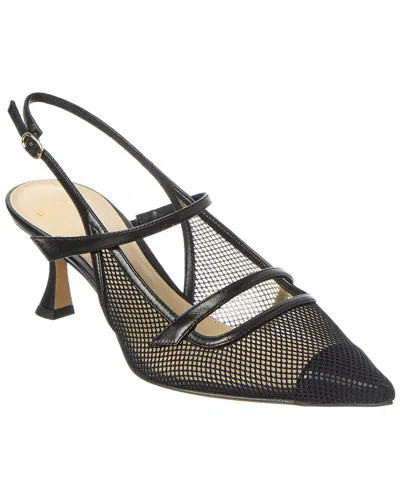 Alexandre Birman Tita Mesh 60 Leather Pump In Green