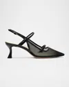 Alexandre Birman Tita Pointed Toe Slingback Pump In Black
