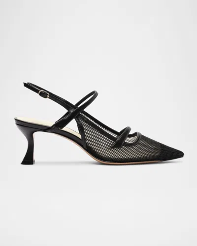 ALEXANDRE BIRMAN TITA MESH 60 SLINGBACK PUMPS