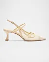 Alexandre Birman Tita Pointed Toe Slingback Pump In Creamy