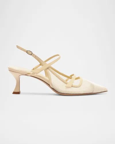 ALEXANDRE BIRMAN TITA MESH 60 SLINGBACK PUMPS
